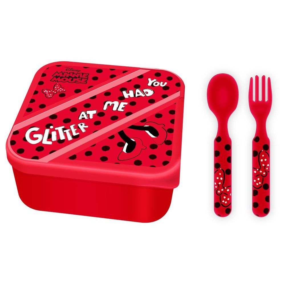 Minnie Mouse Lunch Box w/ Cutlery | School Supplies | Halabh.com