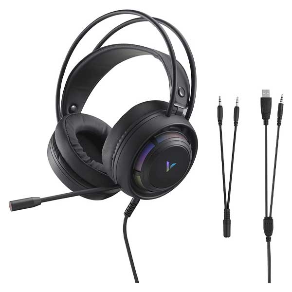 Rapoo VH110 Illuminated Gaming Headset | Color Black | Best Gaming Accessories in Bahrain | Halabh