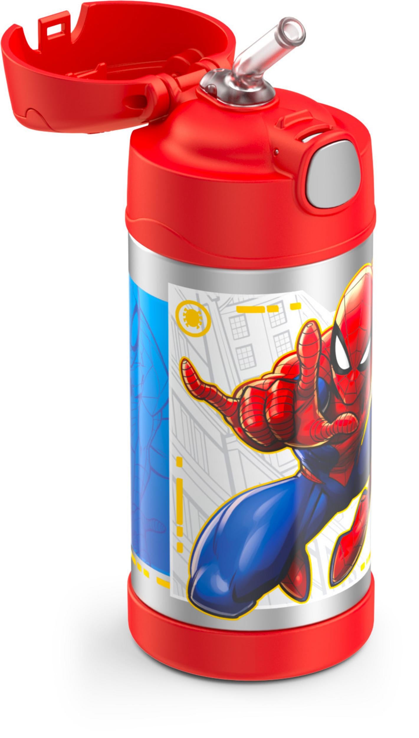Spiderman Vacuum Insulated Stainless Steel Straw Bottle | School Supplies | Halabh.com