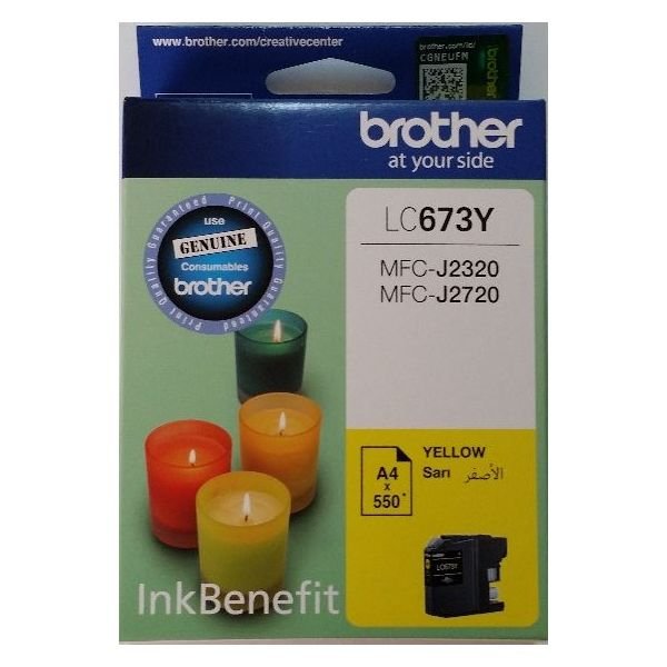 Brother LC 673 Yellow Ink Cartridge