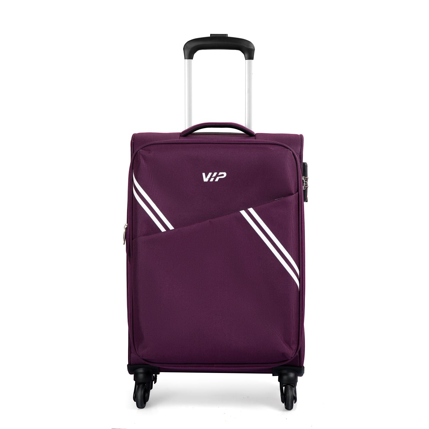 VIP Verona 59cm 4 Wheel Cabin Luggage Trolley Purple