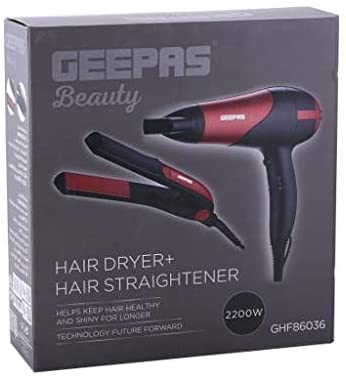 Geepas 2200W Hair Dryer and Hair Straightener - GHF86036