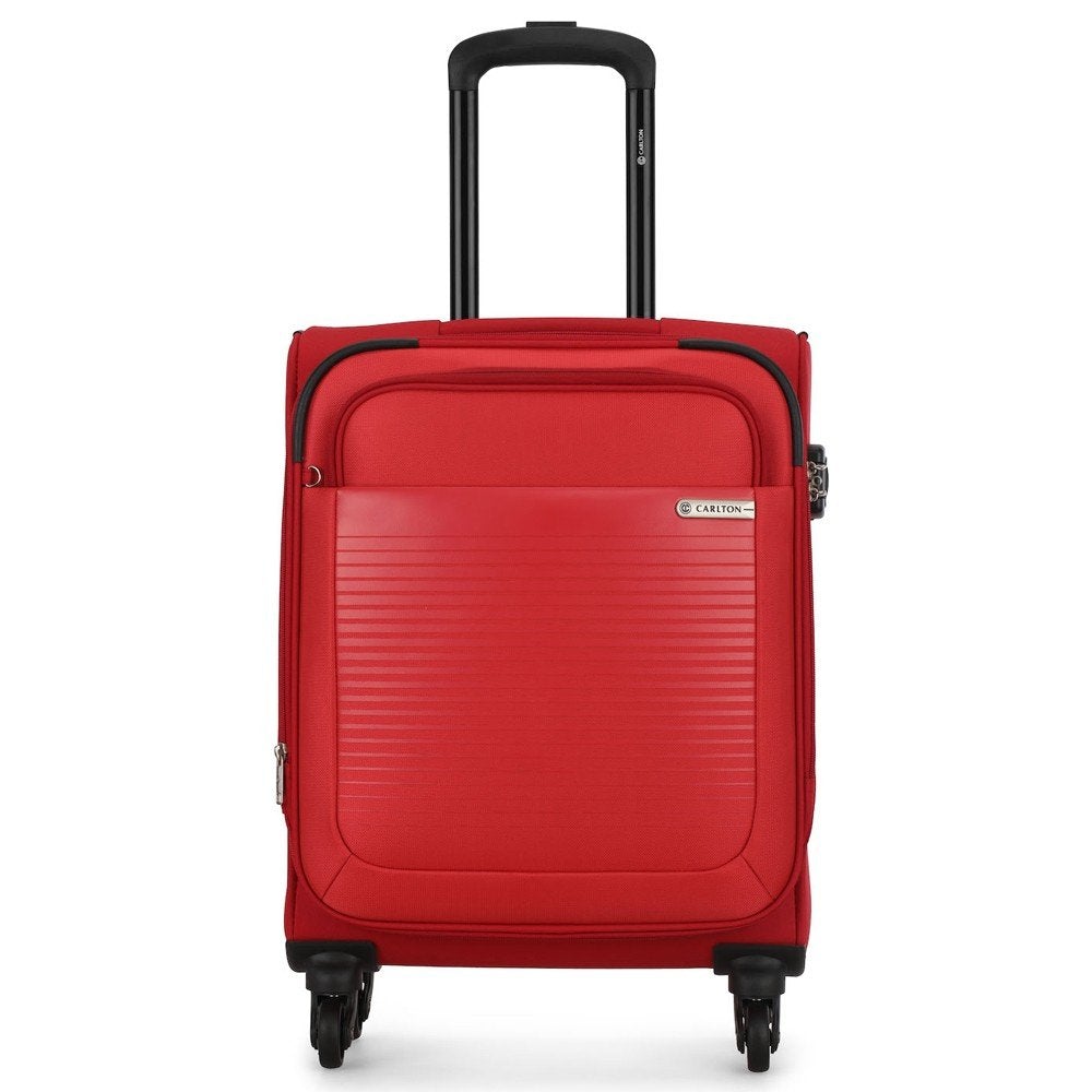 Carlton Cooper 54cm 4Wheel Spinner Cabin Size Trolley Soft Case Red