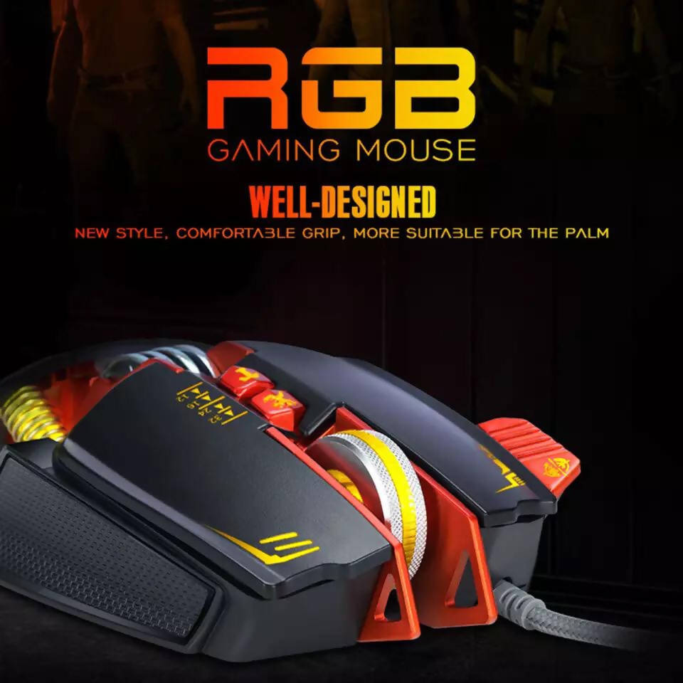 T-WOLF V9 Wired RGB Gaming Mouse