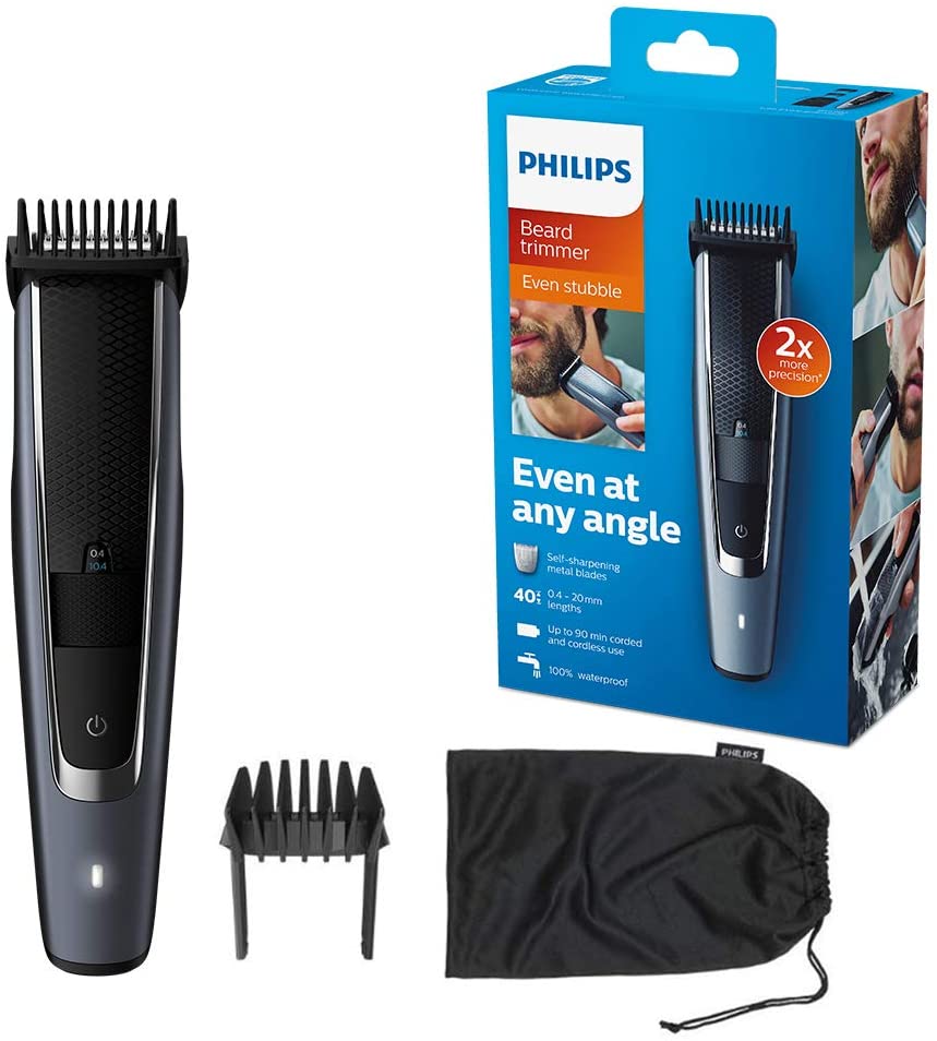 Philips Beard & Stubble Trimmer/Hair Clipper for Men, Series 5000