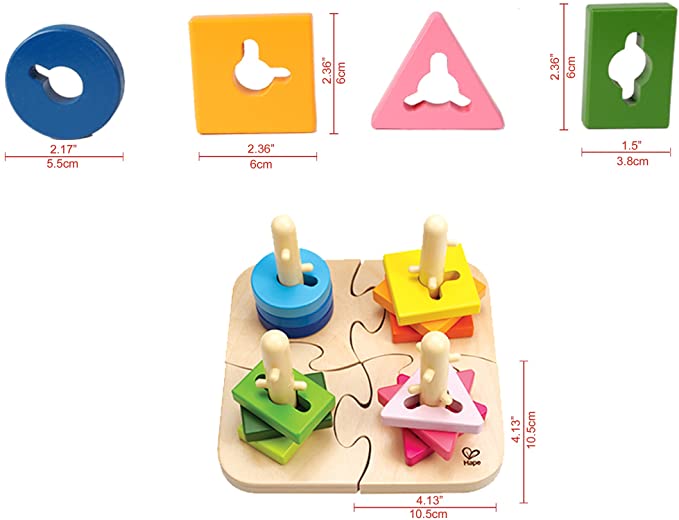 Hape Creative Toddler Wooden Peg Puzzle