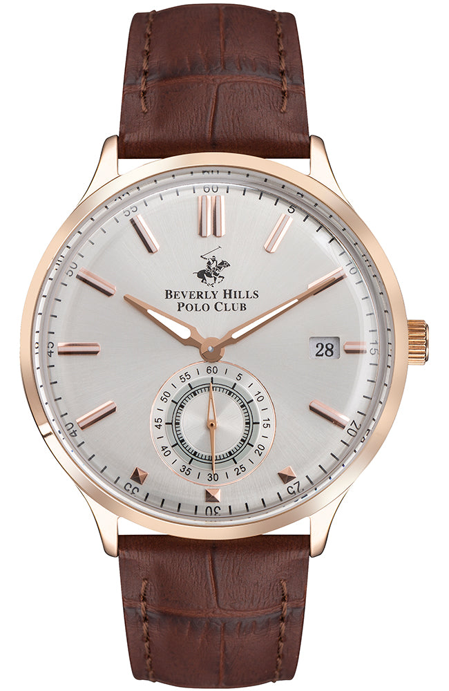 Beverly Hills Polo Club Brown Leather Strap