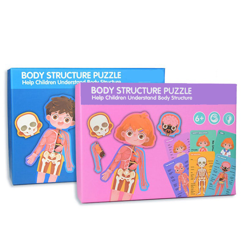 Boys & Girls Body Structure Puzzles Physical Parts Learning Toy Educational Puzzle