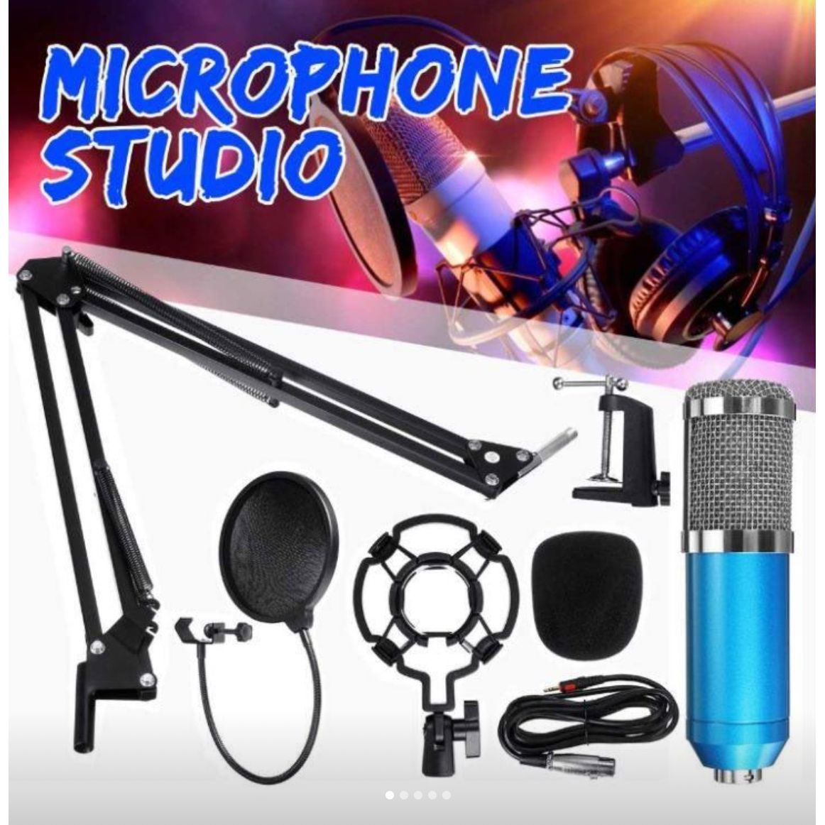 Professional Condenser Microphone Set with Screen & Stand