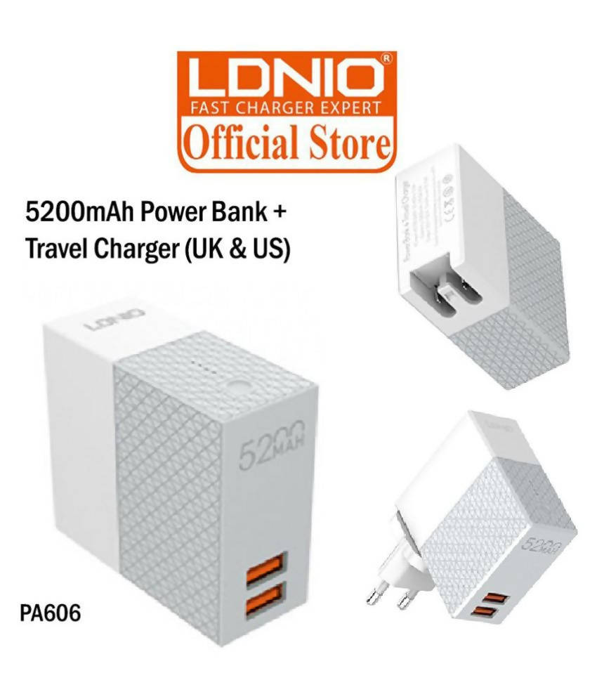 Ldnio 5000  Mah Li-Ion Power Bank White