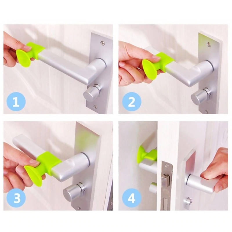 10 pcs Practical Door Stopper Silicone Anticollision Sucker Home Door Handle Protecting Pad Mute Silencer Suction Door Stops Mats