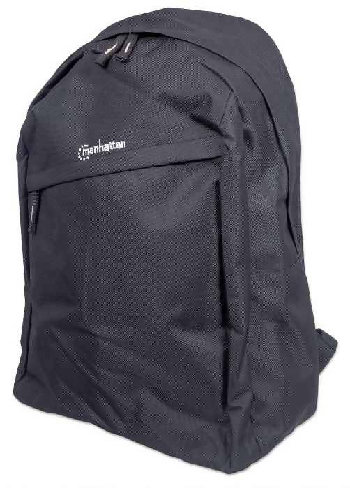 Manhatton Backpack, Lightweight, Top-Loading, For Laptop Computers Up To 15.6", Black