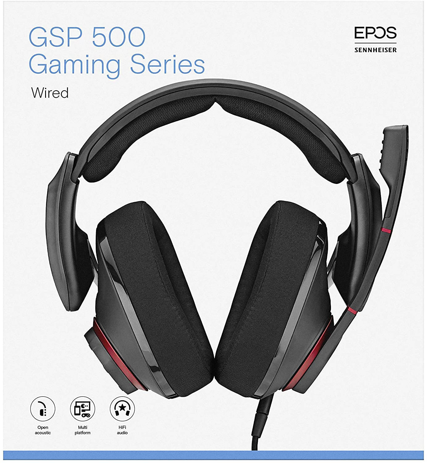 Epos Sennheiser GSP 500 Open Acoustic Gaming Headset Red