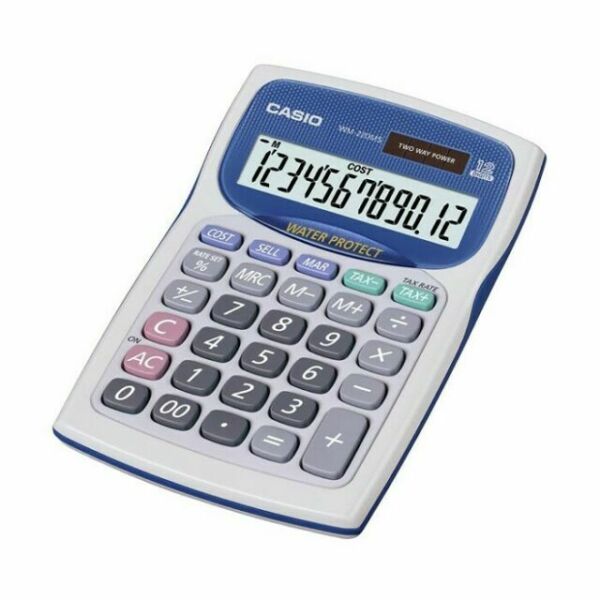 Casio Waterproof and Dustproof Calculator Wm220ms White
