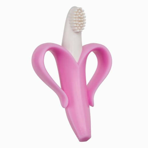 Baby Banana Teething Toothbrush For Infants Pink