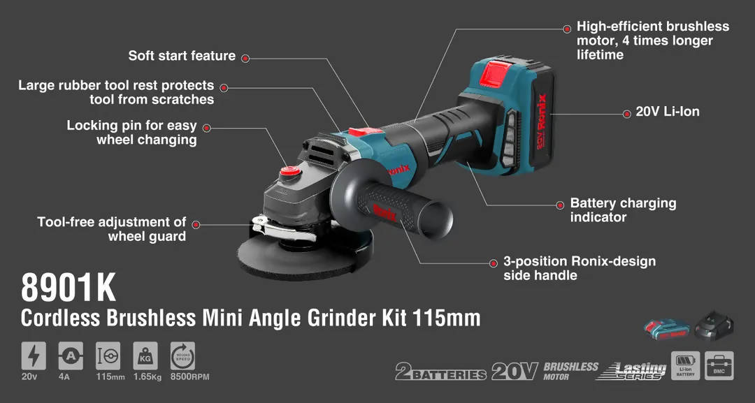 Cordless Mini Angle grinder Kit