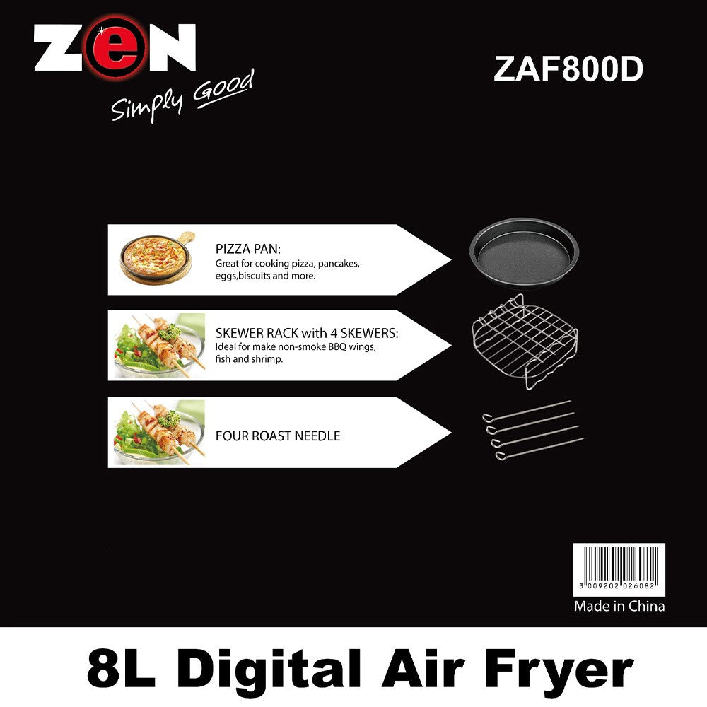 Zen Digital Air Fryer | Capacity 8L | Power 1800W | Best Kitchen Appliances in Bahrain | Halabh