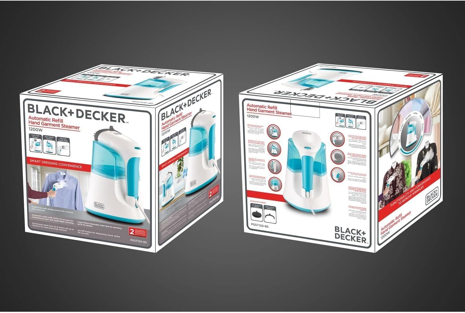 Black & Decker Hand Garment Steamer 700ml | Cleaning Accessories | Halabh.com