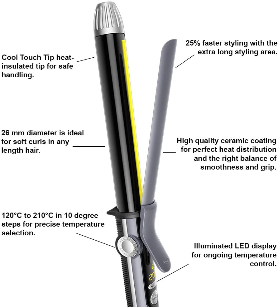 Carrera Professional Hair Curling Machine | For Women | Best Personal Care Accessories in Bahrain | Color Grey | Halabh