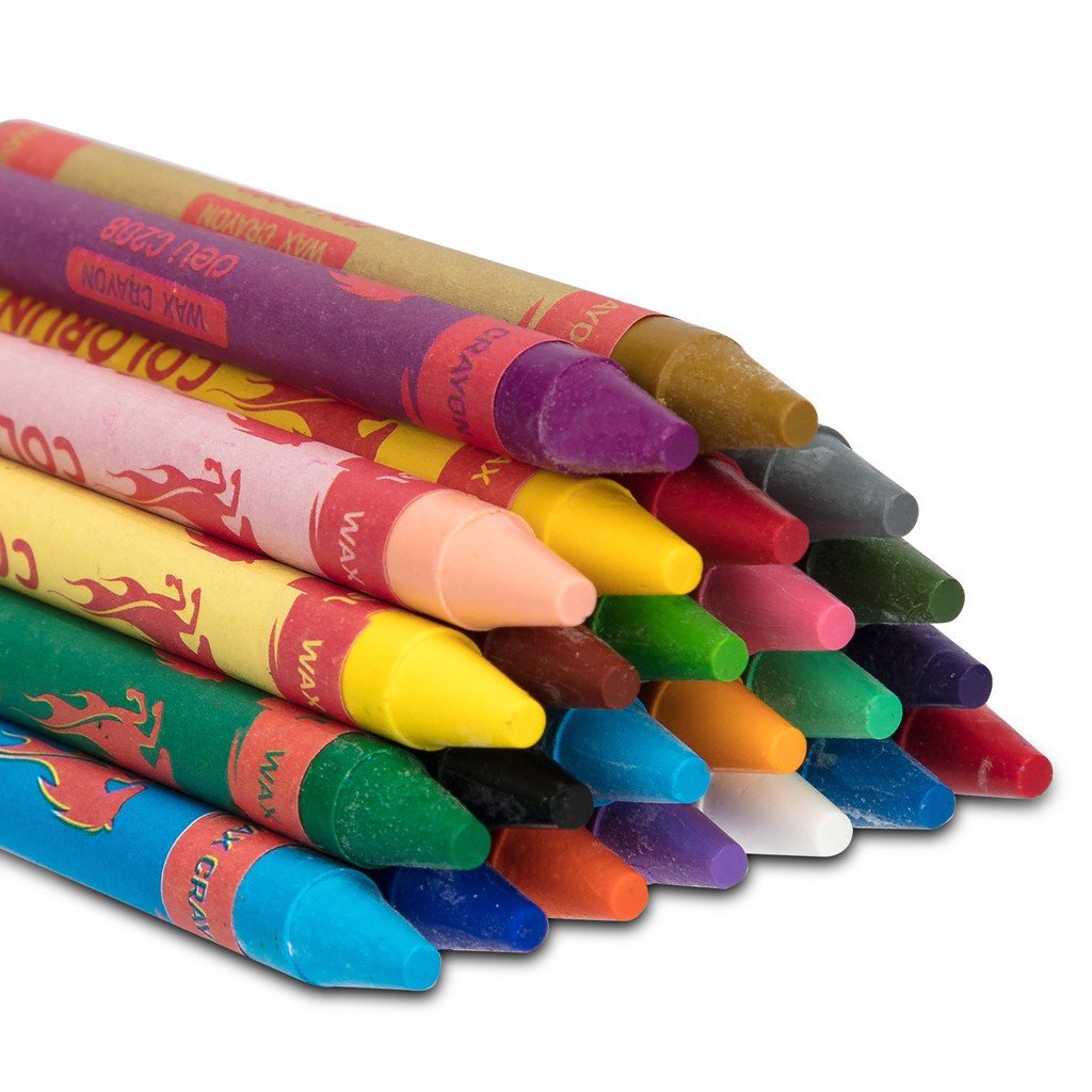 Deli Candle Crayons 12 Colors 1 Box | School Stationary | Halabh.com