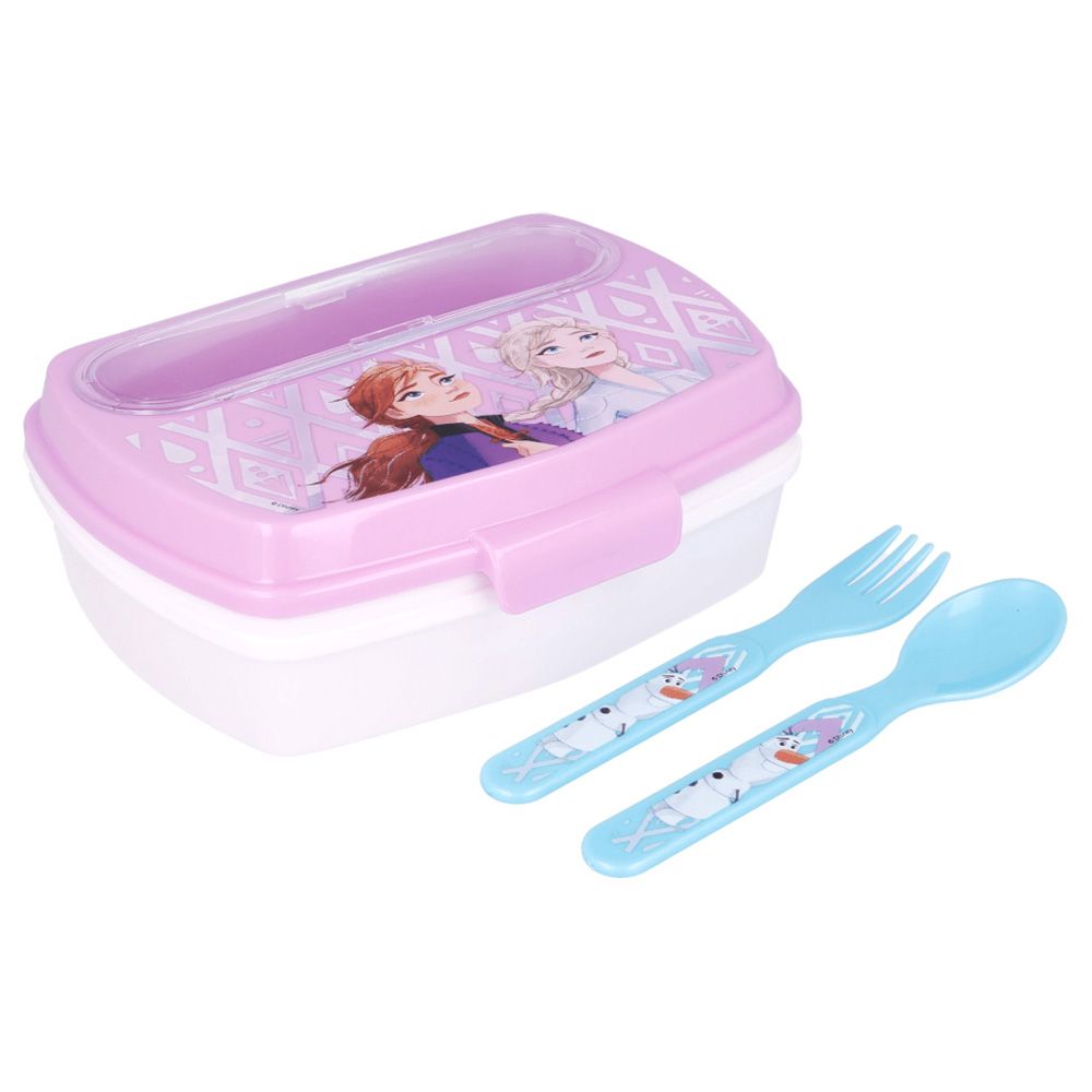 Disney Frozen Sandwich Box With Cutlery | School Supplies | Halabh.com