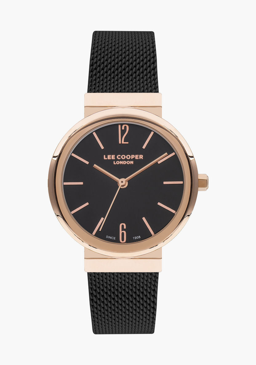 Lee Cooper Black Analog Mesh Strap Women's Watch | Watches & Accessories | Halabh.com