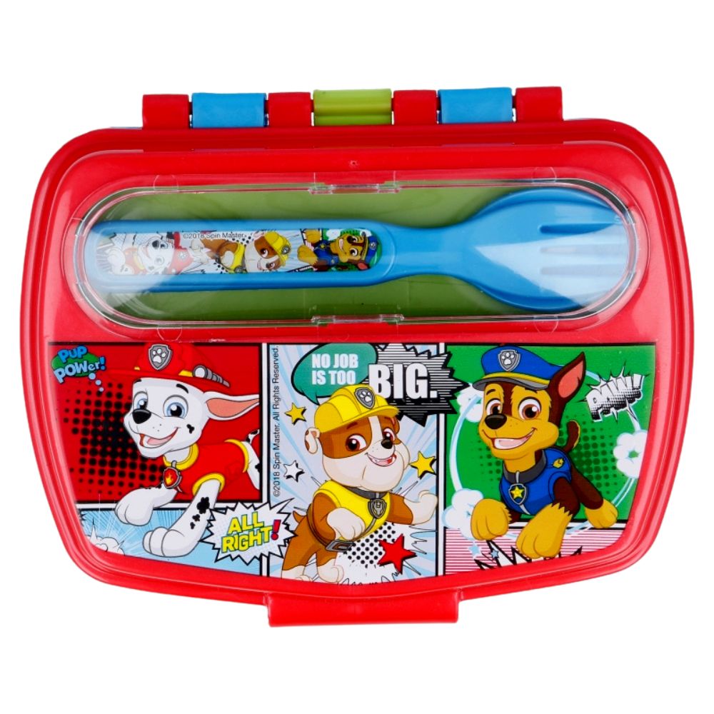 Paw Patrol Comic Lunch Box with Cutlery | School Supplies | Halabh.com