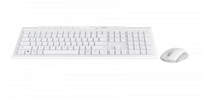 Rapoo 8210M English and Arabic Combo Multimode Wireless Keyboard and Mouse | Color White | Best Computer Accessories in Bahrain | Halabh