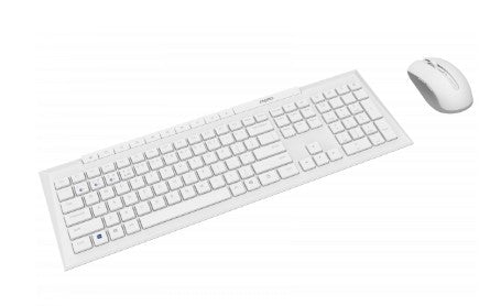 Rapoo 8210M English and Arabic Combo Multimode Wireless Keyboard and Mouse | Color White | Best Computer Accessories in Bahrain | Halabh