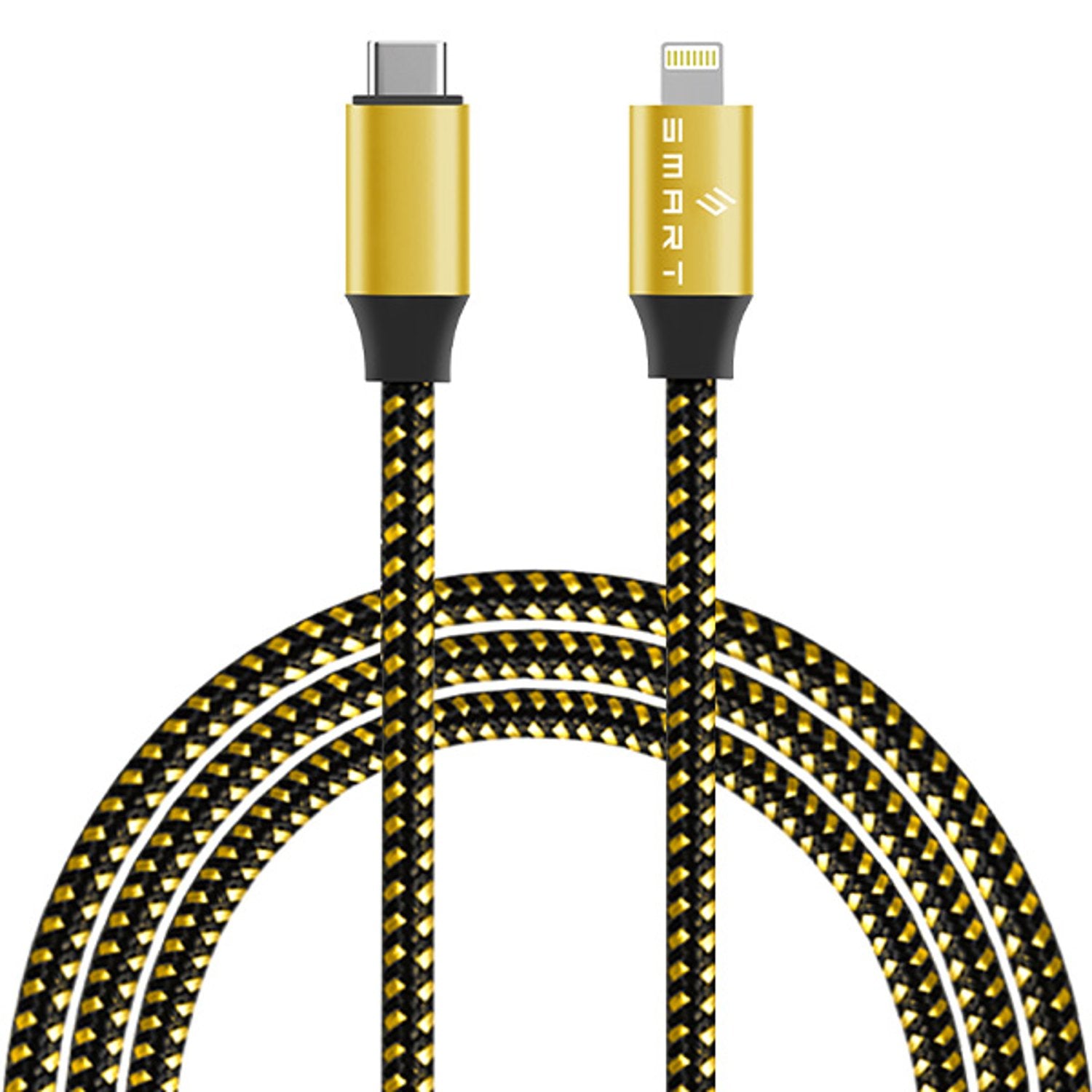 Smart Lightning Cable | Color Gold and Black | Fast Charger | Best Mobile Accessories in Bahrain | Halabh