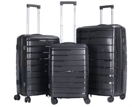 Stargold Trolley Case 4 Wheel 3pcs Set | Color Black | Best Luggage Travel Bags in Bahrain | Halabh