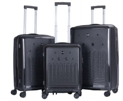 Stargold Trolley Case 4 Wheel 3pcs Set | Color Black | Best Luggage Travel Bags in Bahrain | Halabh