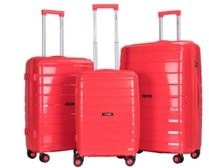 Stargold Trolley Case 4 Wheel 3pcs Set | Color Red | Best Luggage Travel Bags in Bahrain | Halabh