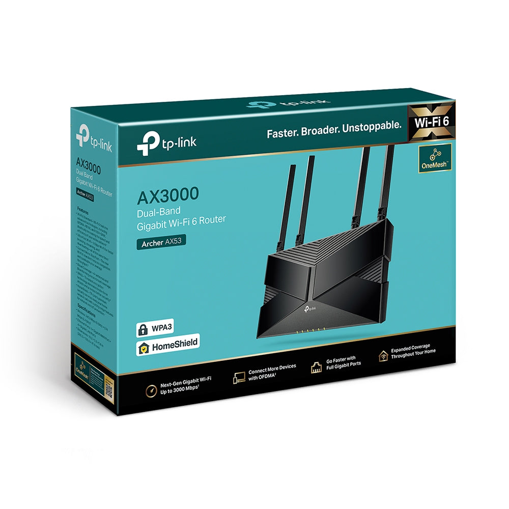 Tp Link Archer AX53 Wifi Router | Dual Band Router | Best Router | Home Wifi Device | Networking Routers in Bahrain | Halabh.com