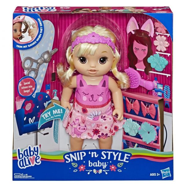 Hasbro Baby Alive Brush N Snip BLD Hair