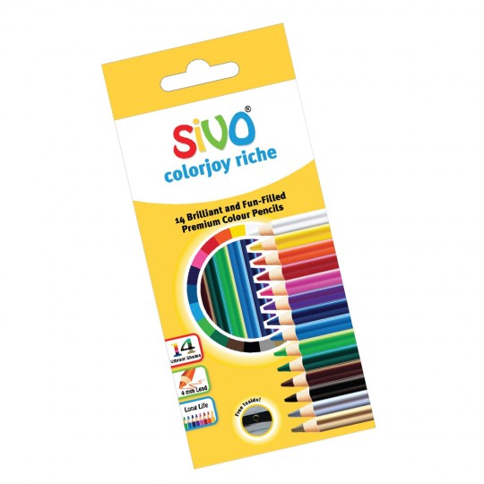 Sivo 14PCS Full Size Colorjoy Riche Color Pencils