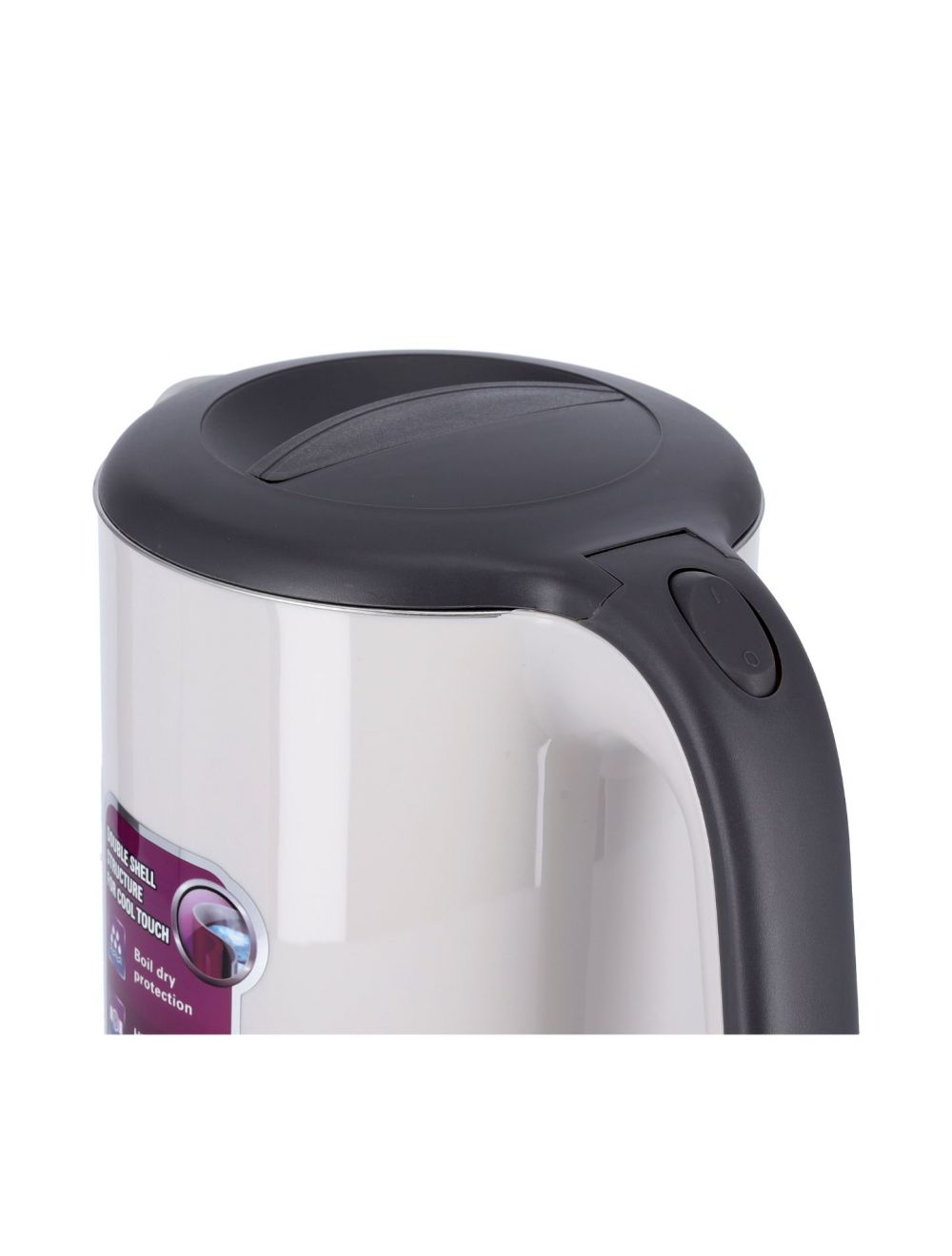 Krypton Steel Kettle 1.7 Liters White Grey