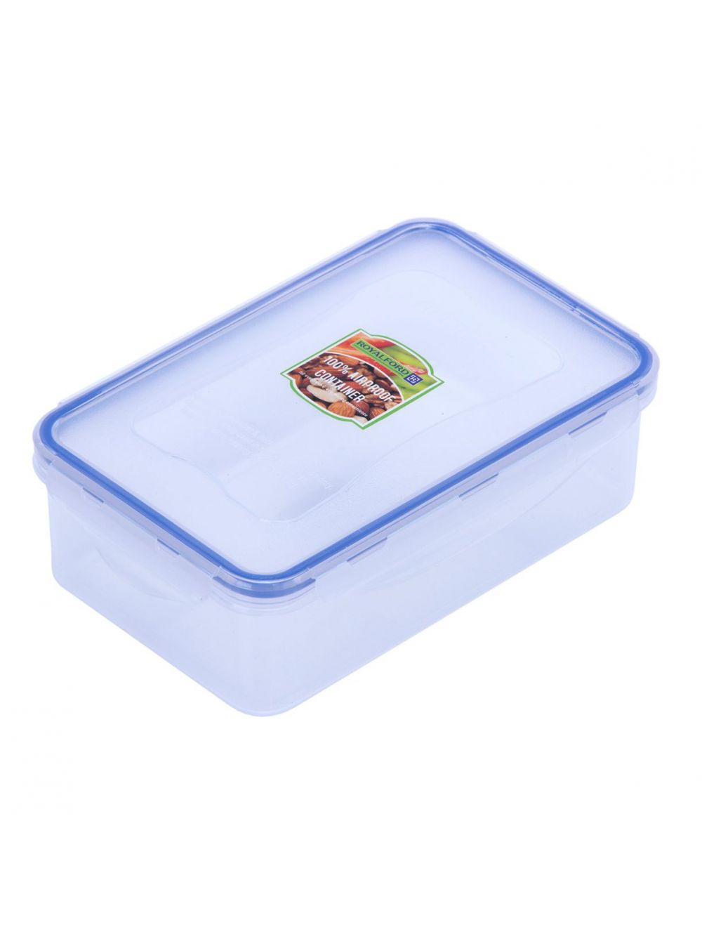 Royalford 1100 Ml Air Proof Box Transparent & Blue