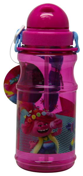 Trolls 2 Transparent Water Bottle