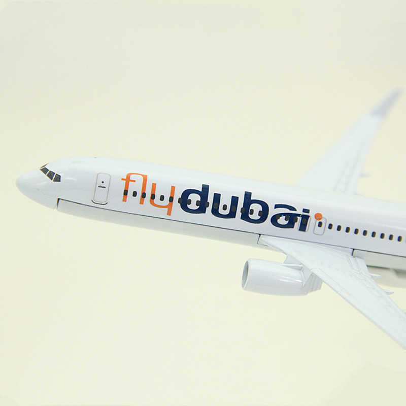 1:400 16cm Scale Airplanes Boeing 737 B737 Dubai Fly Airlines Airplane Model Metal