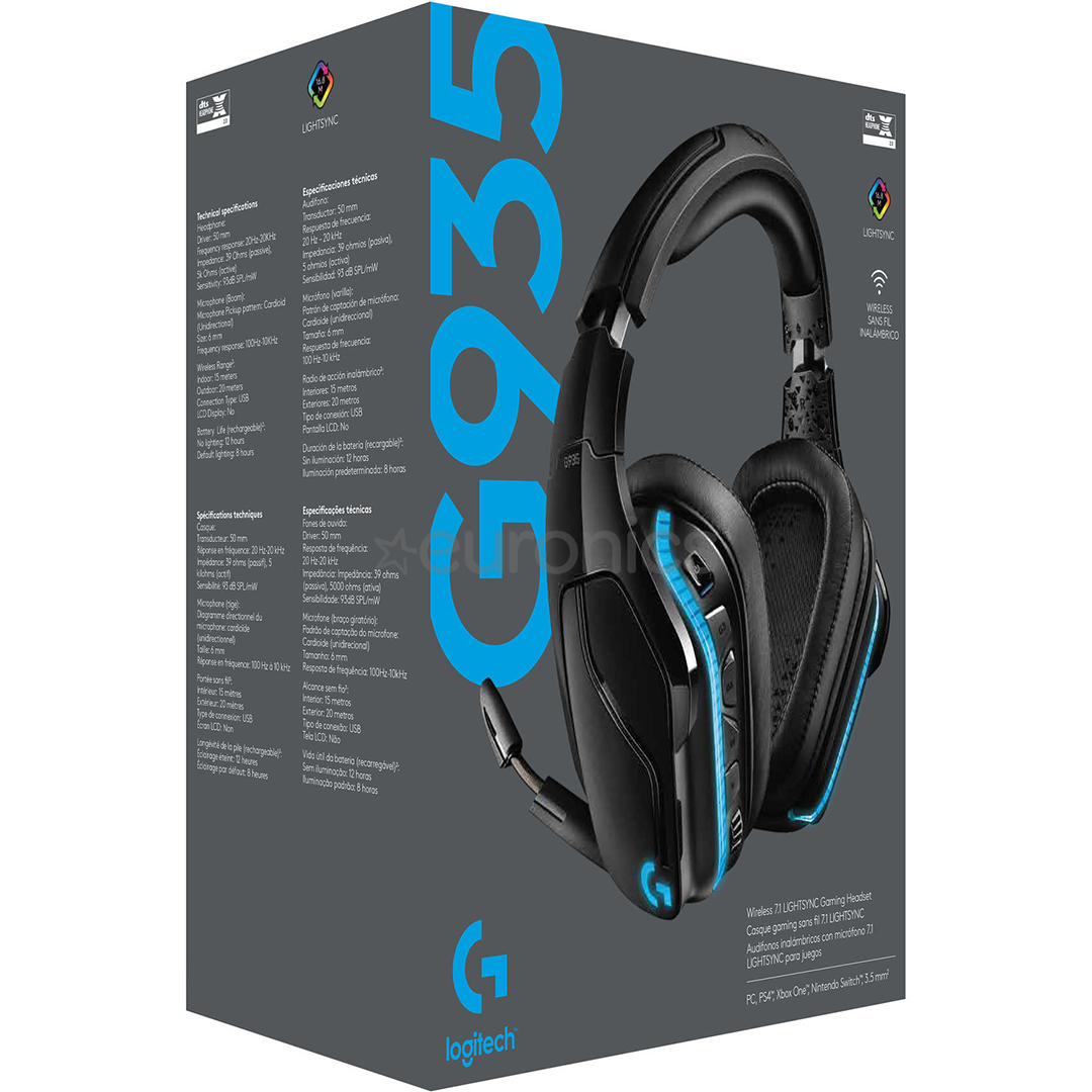 Logitech New Wireless 7.1 Surround Sound Lightsync Gaming Headset - Black