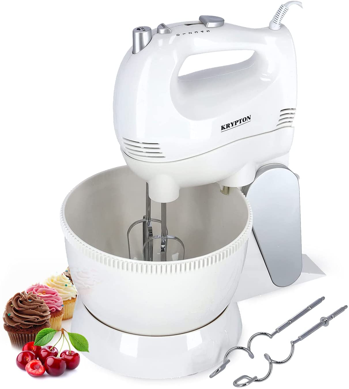 Krypton  Electric Hand And Stand Mixer White