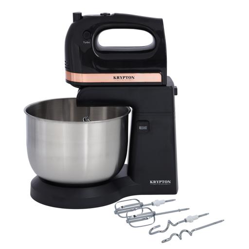 Krypton Stand Mixer 5 Speed Control And Two Steel Bowl Black