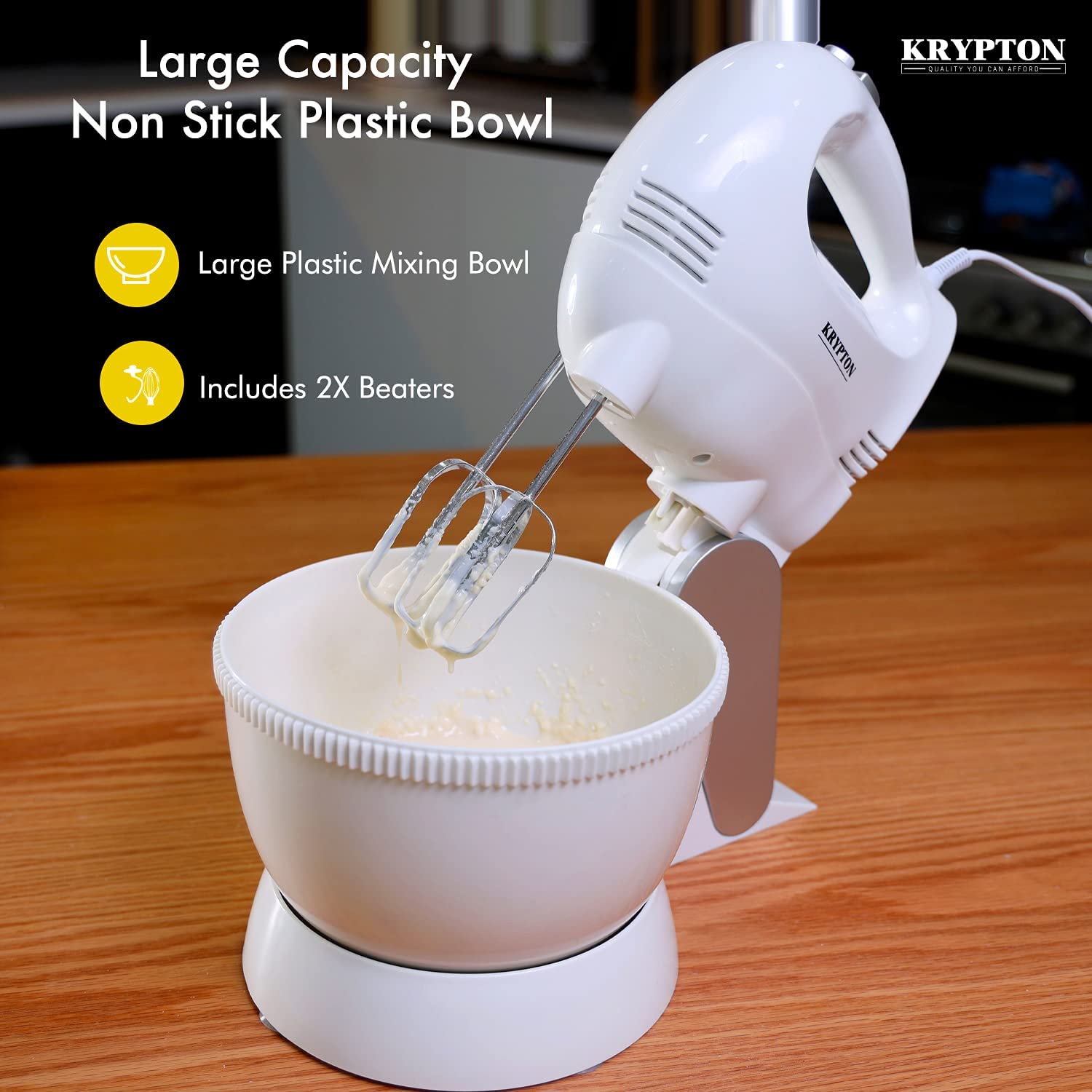 Krypton  Electric Hand And Stand Mixer White