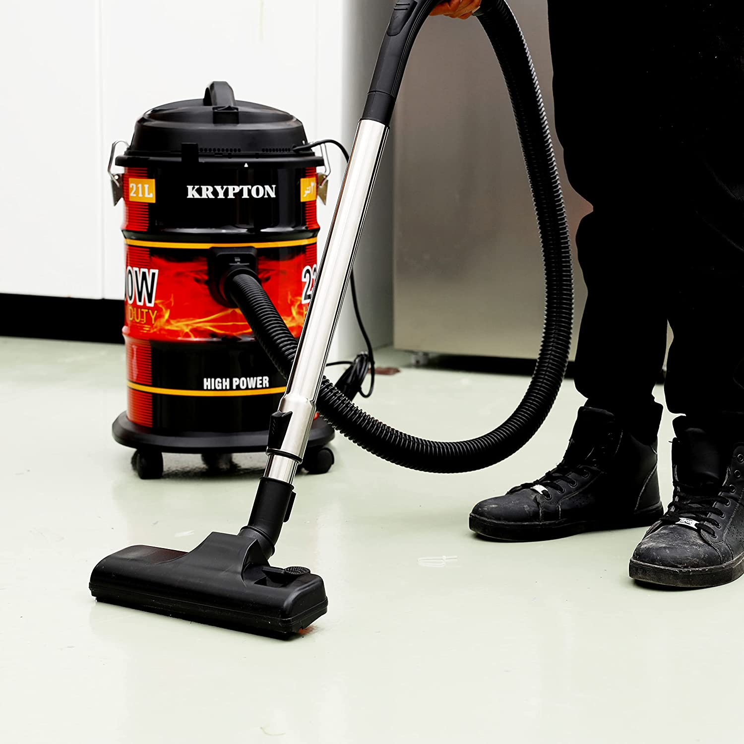 Krypton 2300Watts Drum Vacuum Cleaner Black