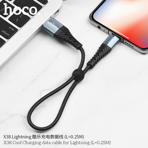 Hoco Cool Charging Data Cable For Lightning Black