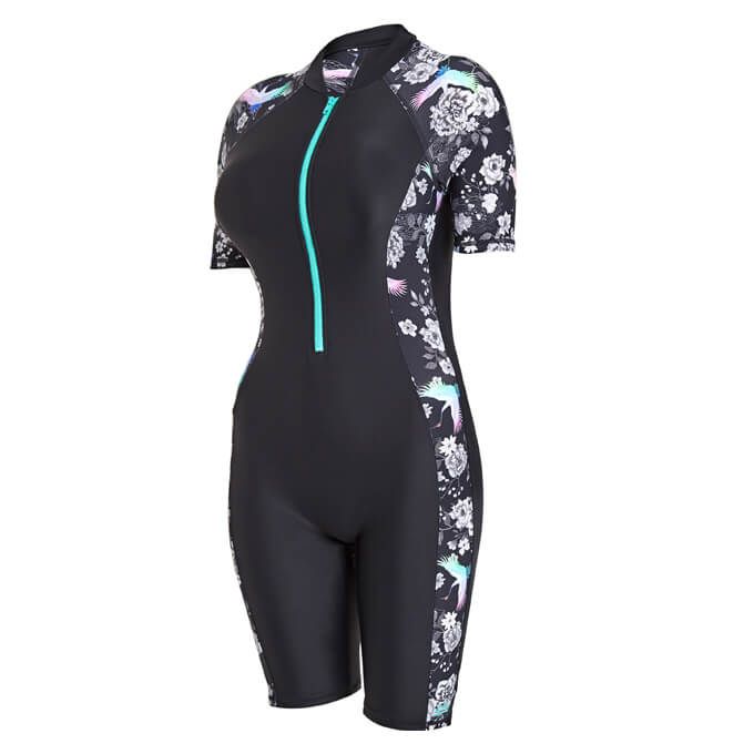 Zoggs Sakura Kneesuit - Black/Multicolor 32