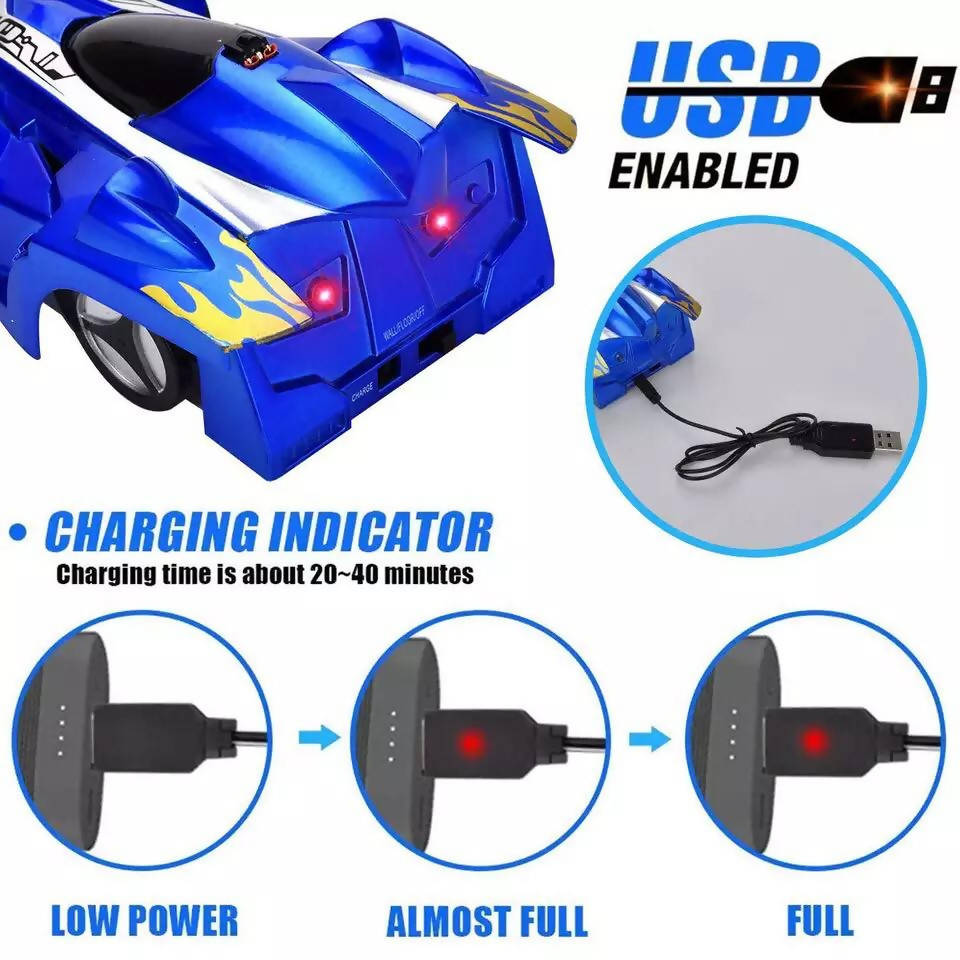 Watch or Handle Wireless Electric Remote Control Mini Stunt Climbing Car Brick and Glass Wall Drift Toy Racing Car for Kids