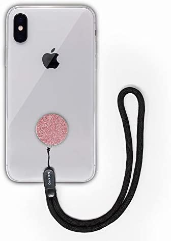 Zigi Rose Gold Glitter W/Blk Lanyard