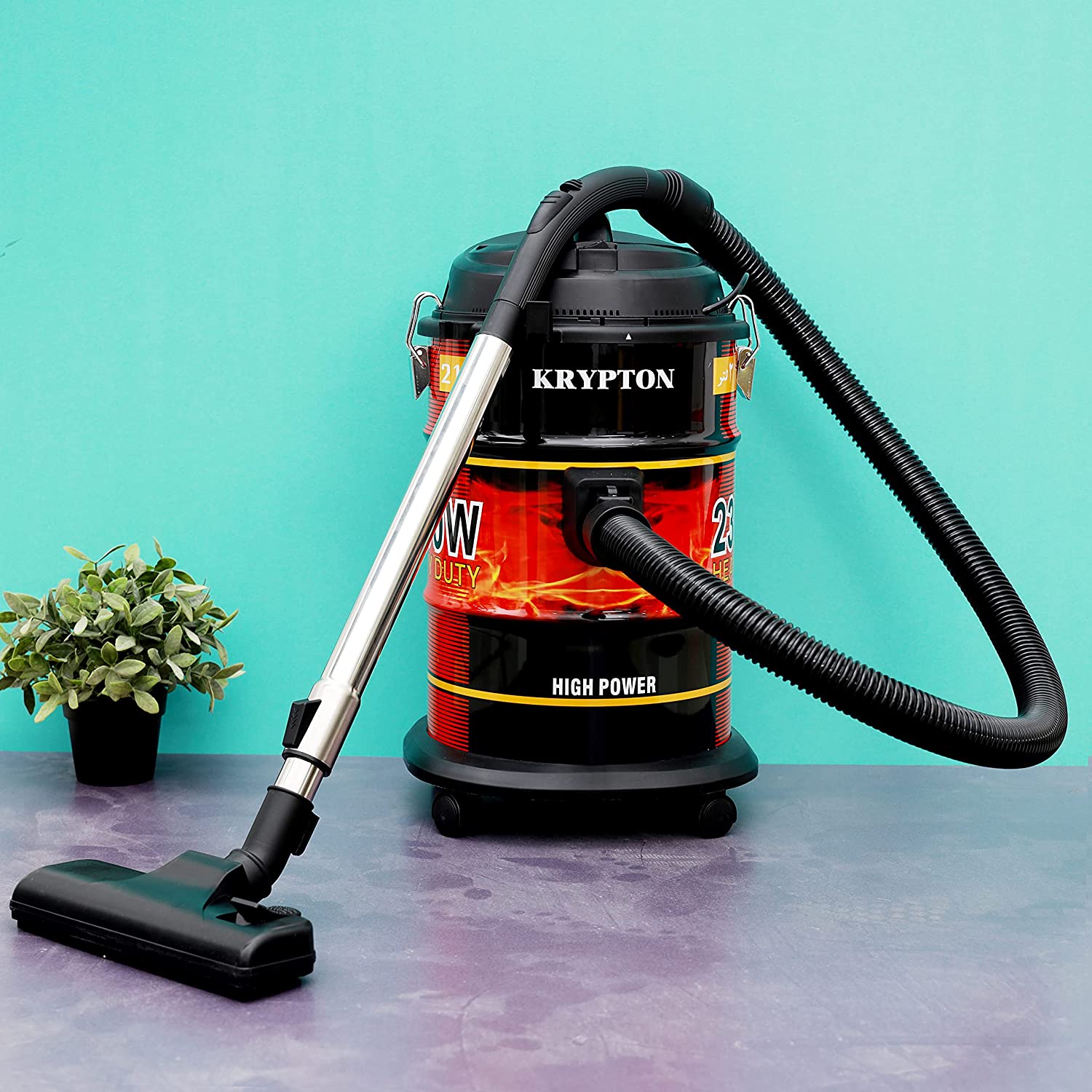 Krypton 2300Watts Drum Vacuum Cleaner Black